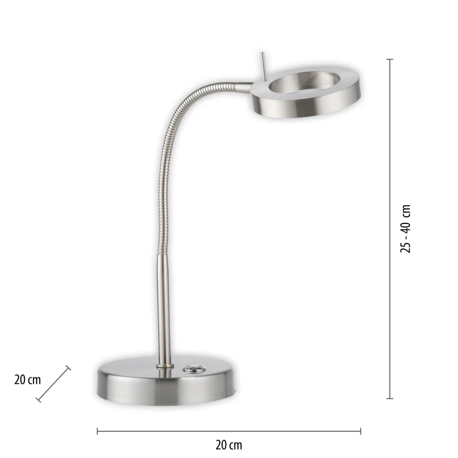 LED-pöytävalaisin Hensko, säätövarsi, Touchdim
