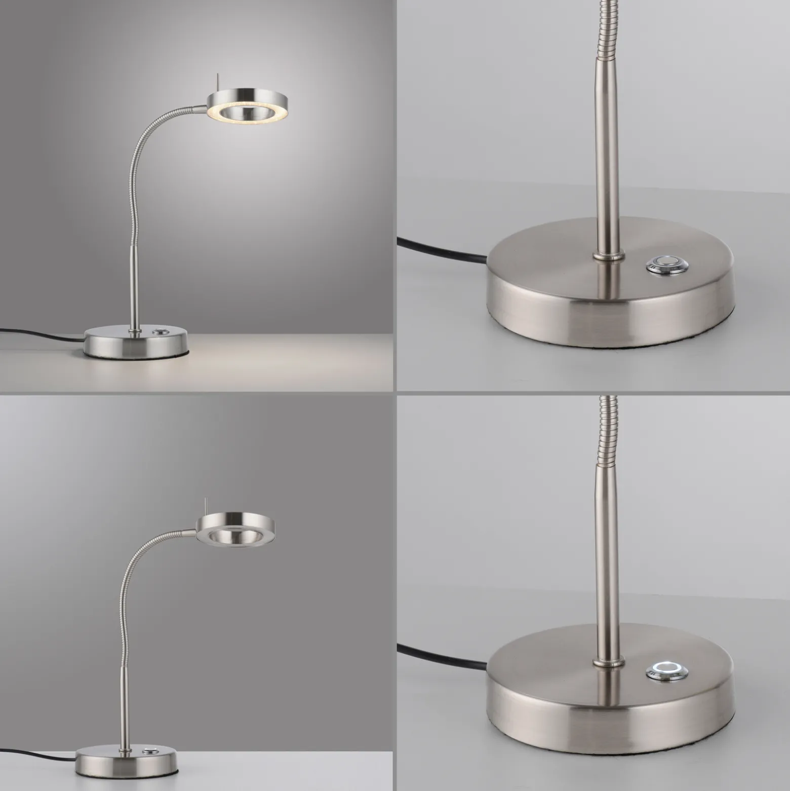 LED-pöytävalaisin Hensko, säätövarsi, Touchdim