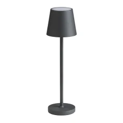 LED-pöytävalaisin 5099, ladattava akku IP54 himmennettävä grafiittinen