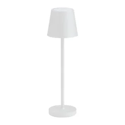 LED-pöytävalaisin 5098, ladattava akku, IP54, himmennettävä, valkoinen