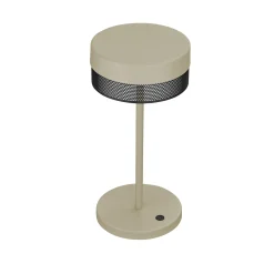 LED pöytävalaisin Mesh ladattava akku, korkeus 30cm hiekka/musta