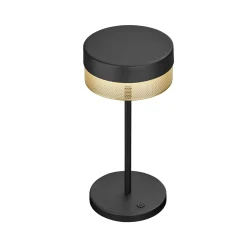 LED pöytävalaisin Mesh ladattava akku, korkeus 30cm musta/kultainen