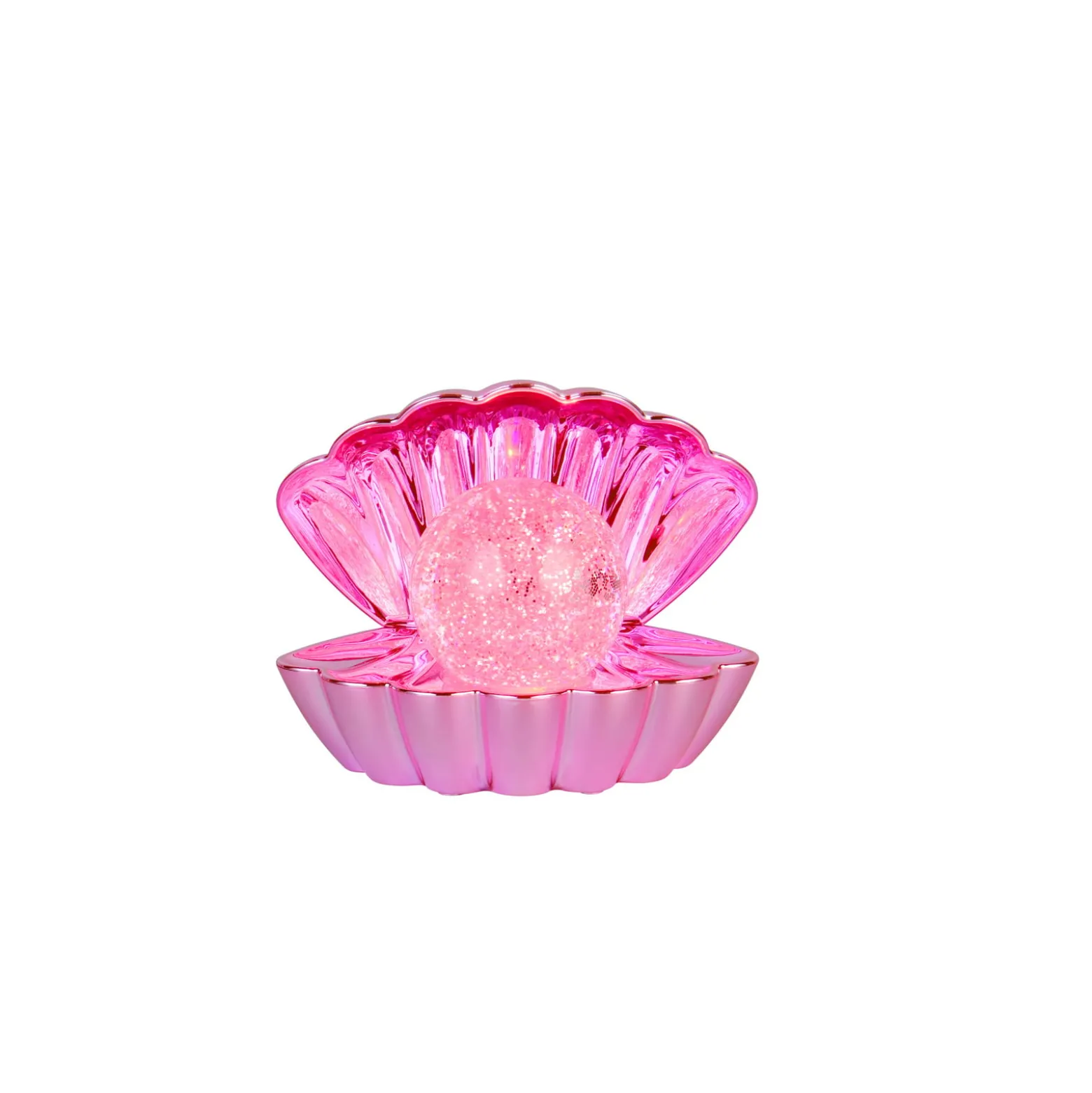 LED-pöytävalaisin Shelly, vaaleanpunainen, muovi, 18 cm, RGB