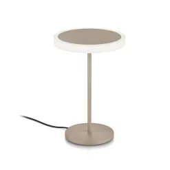 LED-pöytävalaisin Tilda, hiekanvärinen metallinen, eleohjaus