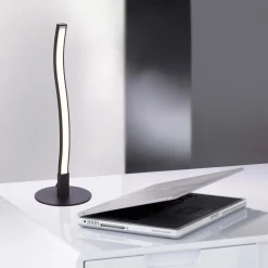 LED-pöytävalaisin Wave 3 000 K, 30 cm, musta