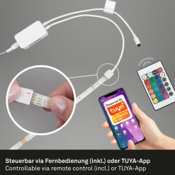 LED-RGB-nauha WiFi, 500 cm, kaukosäädin