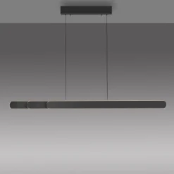 LED-riippuvalaisin ADRIANA ROUND, musta, pituus 160 cm, metalli, CCT