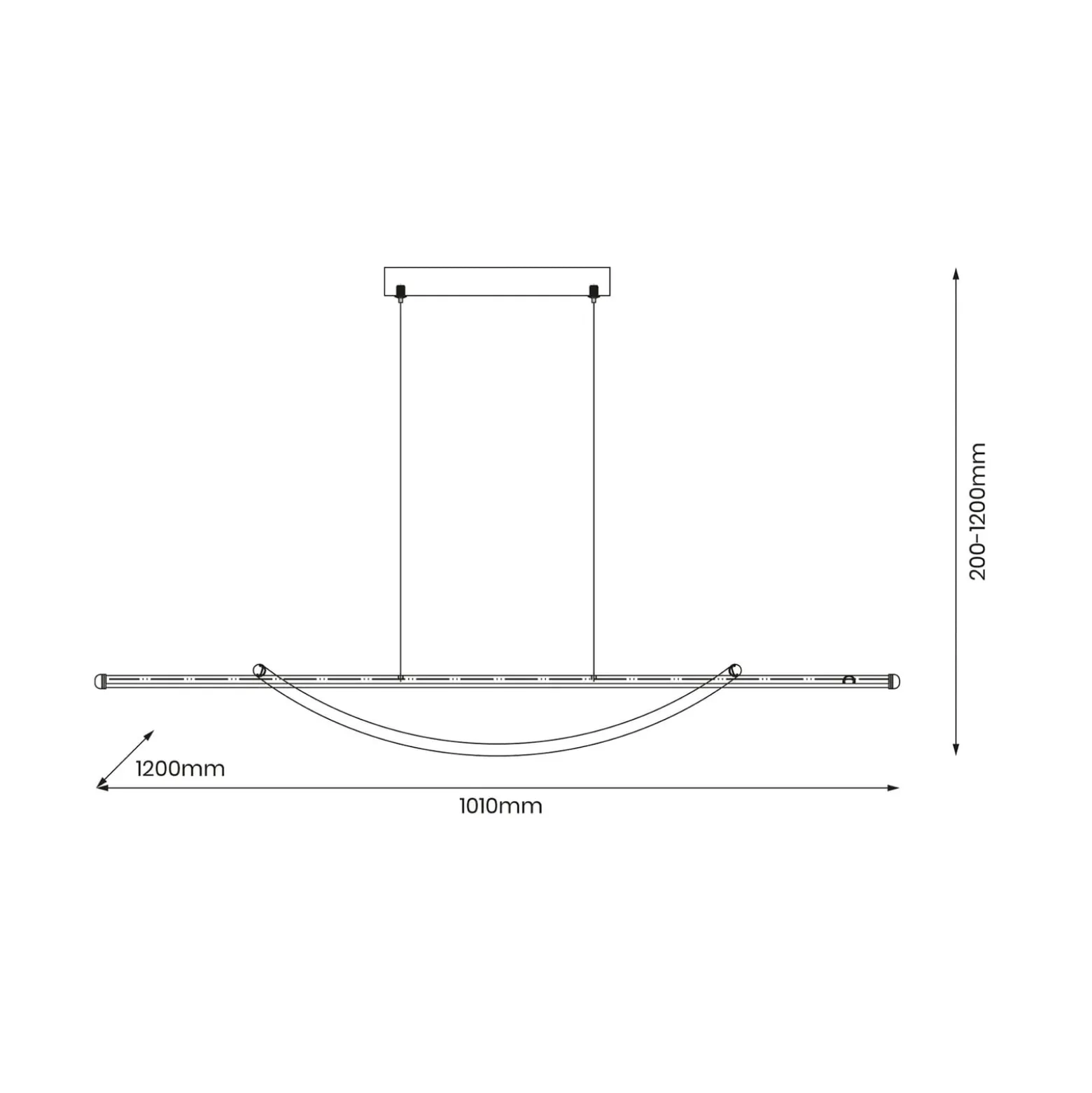 LED-riippuvalaisin Ambar, metalli, musta, 4 000 K