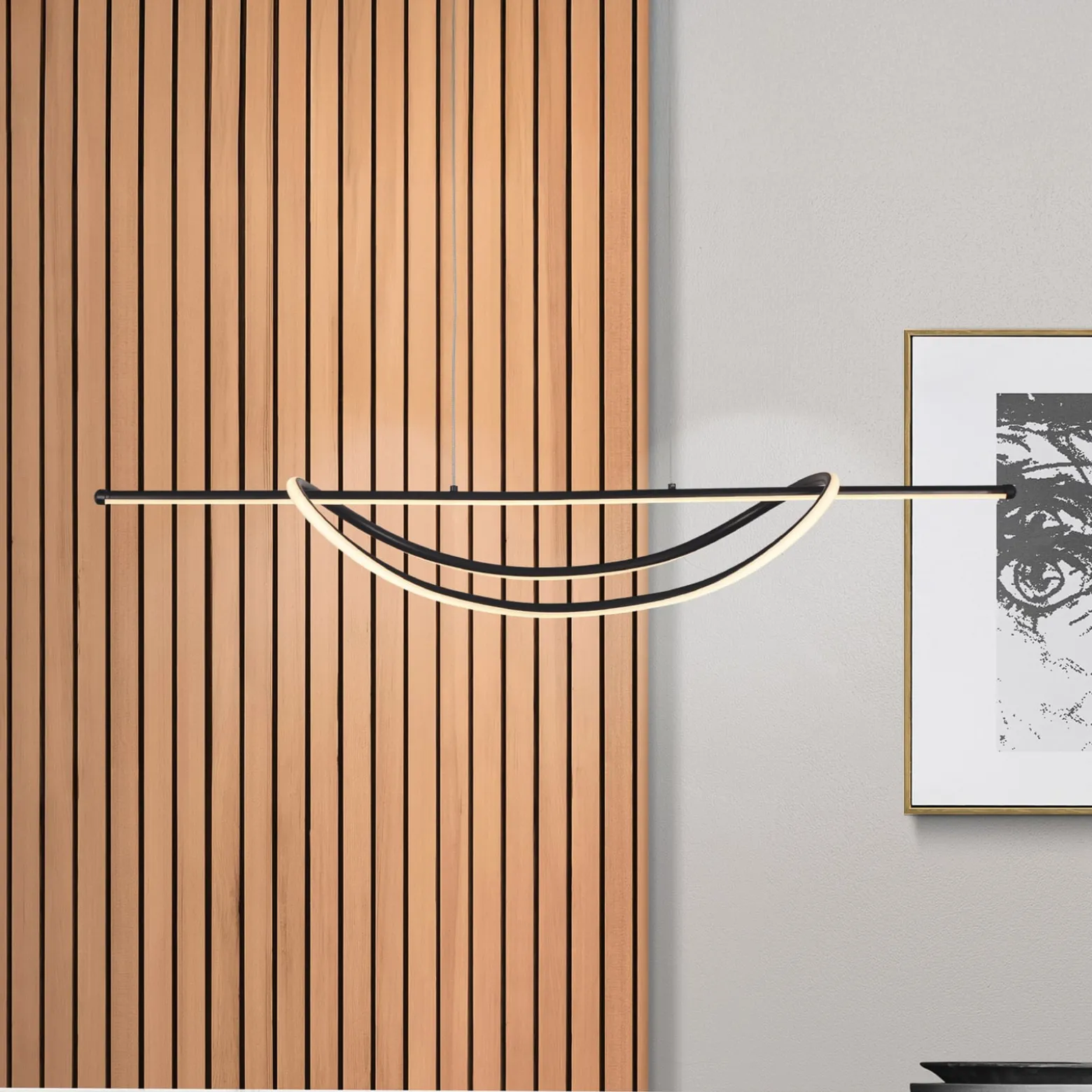 LED-riippuvalaisin Ambar, metalli, musta, 4 000 K