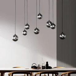 LED-riippuvalaisin Bala 8-lamppuinen G9 savulasi