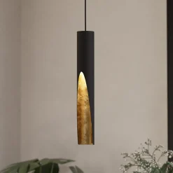 LED-riippuvalaisin Barbotto musta/kulta, 1 lamppu