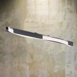 LED-riippuvalaisin Bridge, musta/nikkelinvärinen, pituus 95 cm
