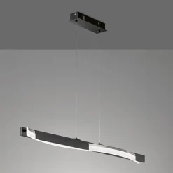 LED-riippuvalaisin Bridge, musta/nikkelinvärinen, pituus 95 cm