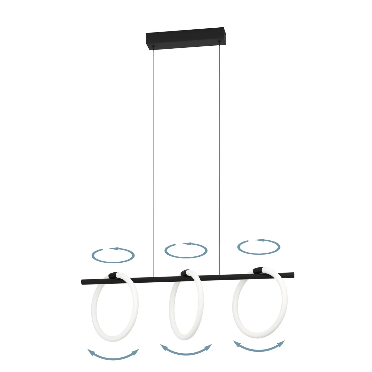 LED-riippuvalaisin Caranacoa, 3-lamppuinen