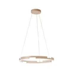 LED-riippuvalaisin Circly, hiekanvärinen, Ø 60 cm, metalli, CCT