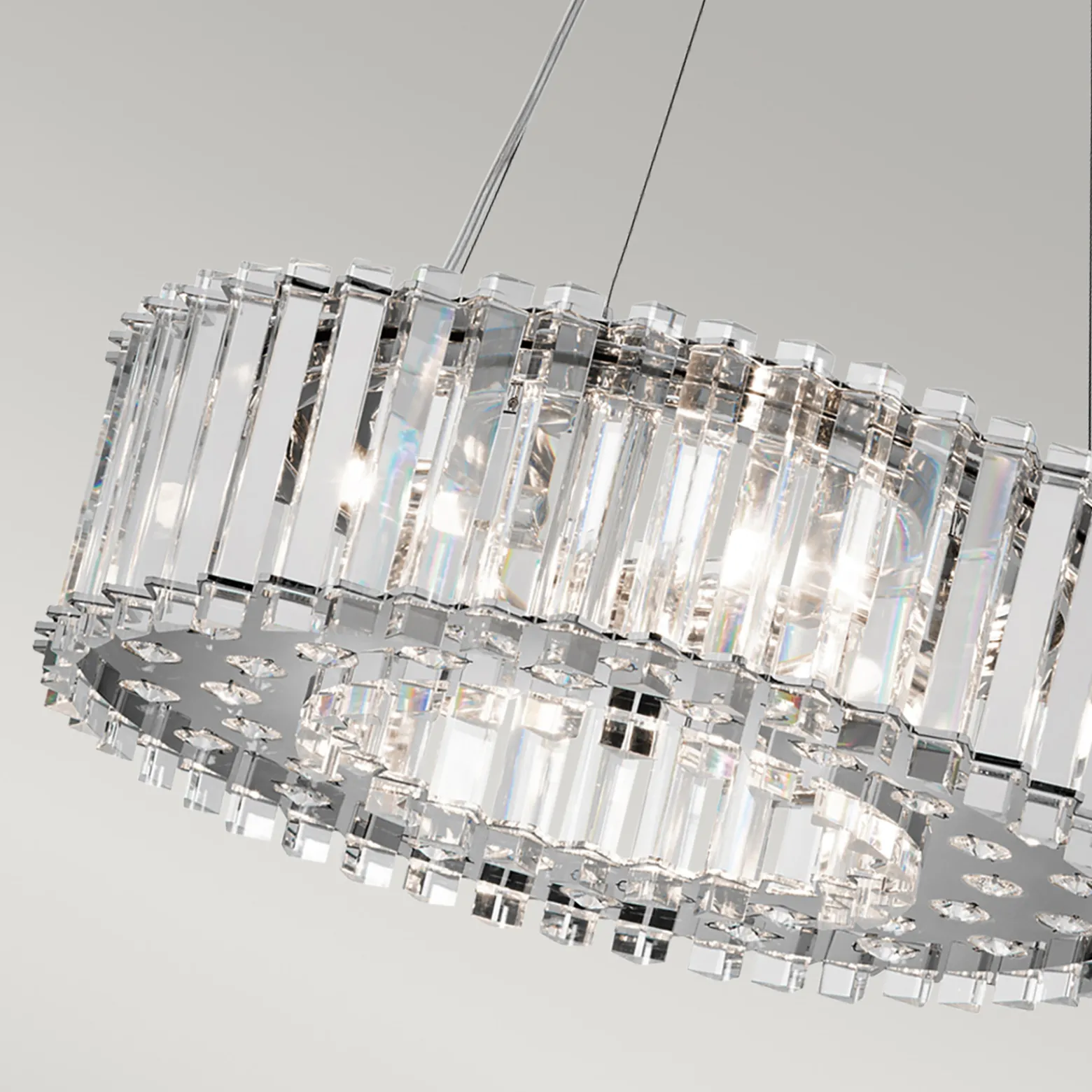 LED-riippuvalaisin Crystal Skye Ø 43,8 cm