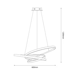 LED-riippuvalaisin Empoli, metalli, musta, 4 000 K