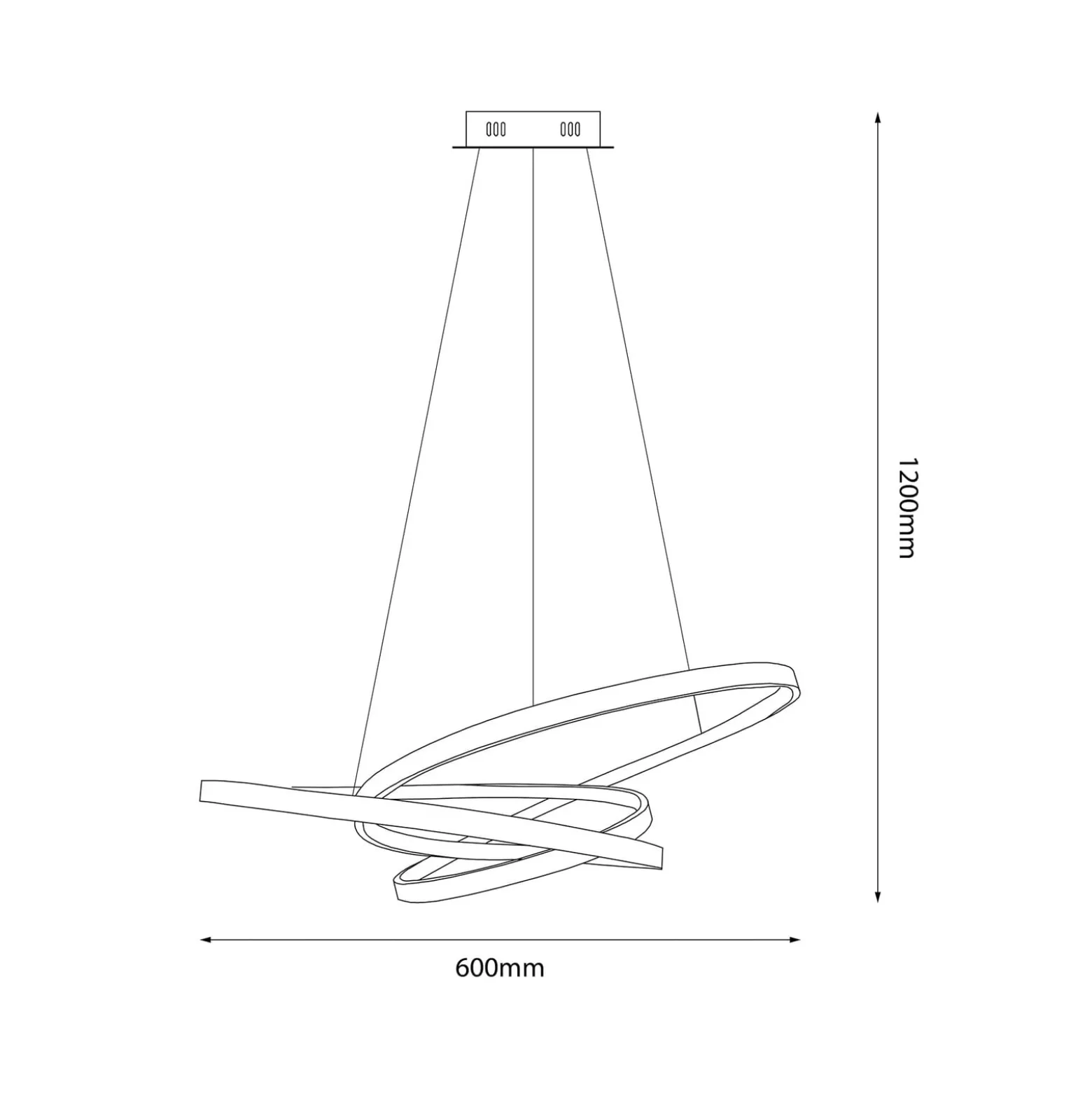 LED-riippuvalaisin Empoli, metalli, musta, 4 000 K