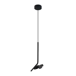 LED-riippuvalaisin Factory, musta, Ø 15 cm, metalli