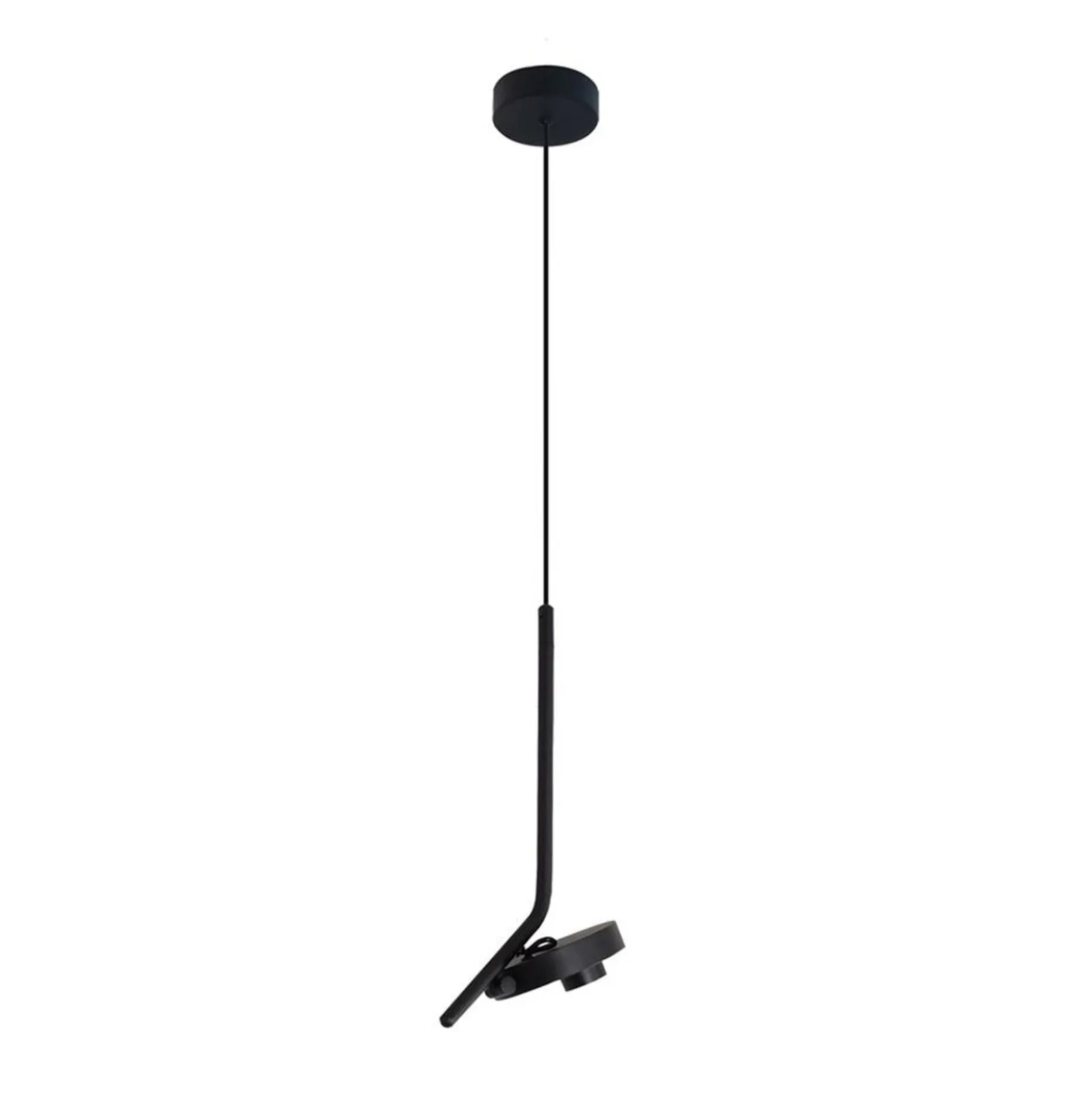 LED-riippuvalaisin Factory, musta, Ø 15 cm, metalli