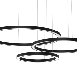 LED-riippuvalaisin Galaxia, muovi, musta, 3-lamppuinen, 85 W