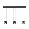 LED-riippuvalaisin Glow-Sphere, pituus 112 cm, musta, metalli