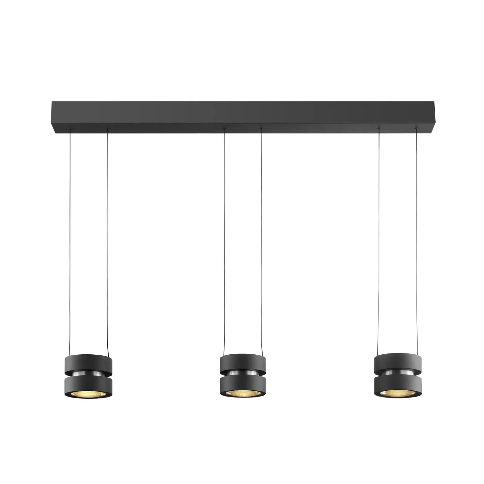 LED-riippuvalaisin Glow-Sphere, pituus 112 cm, musta, metalli