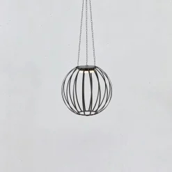 LED-riippuvalaisin Kivo, Ø 37 cm, musta, IP44, himmennettävä.