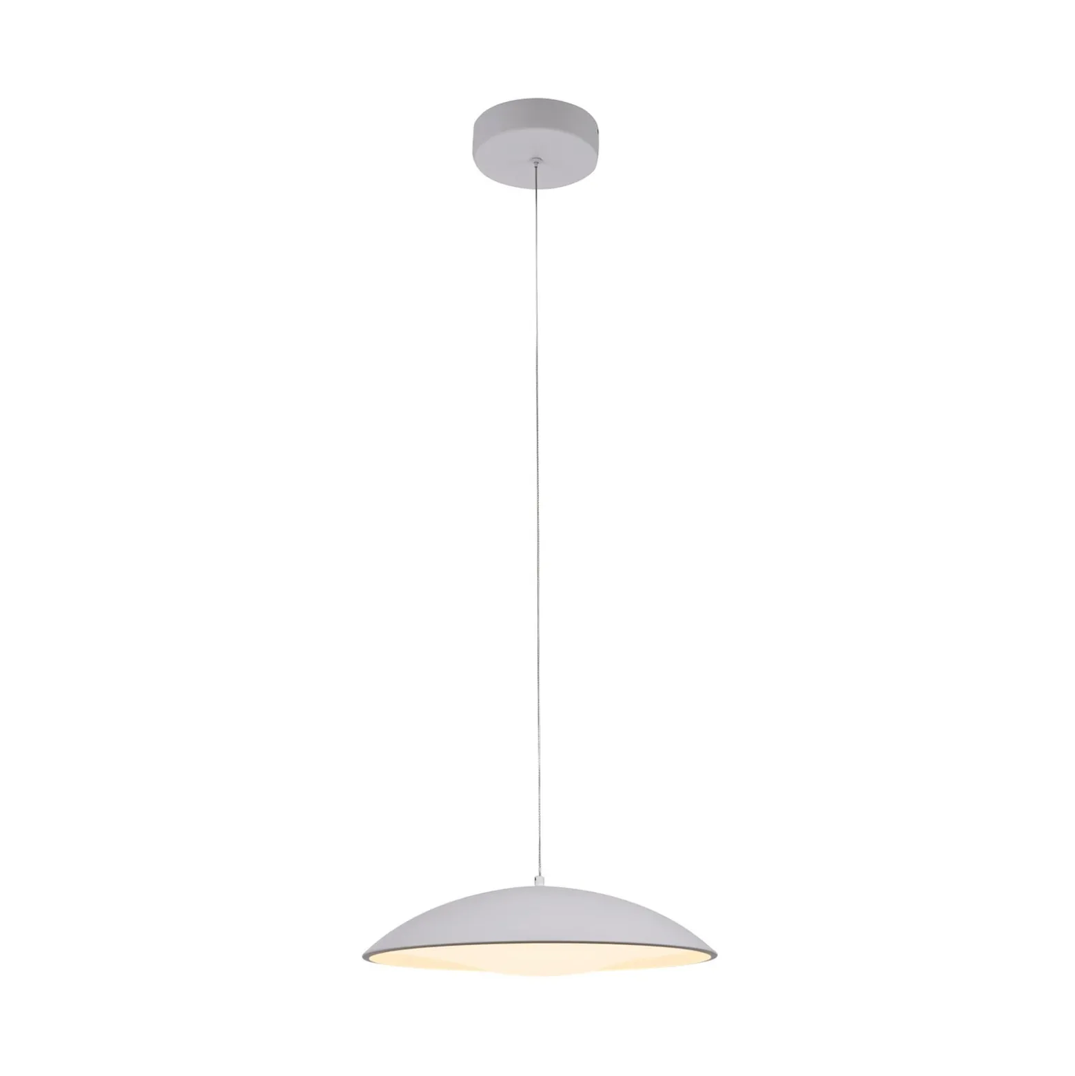 LED-riippuvalaisin LENTE, valkoinen, Ø 40 cm, metalli, Switchdim