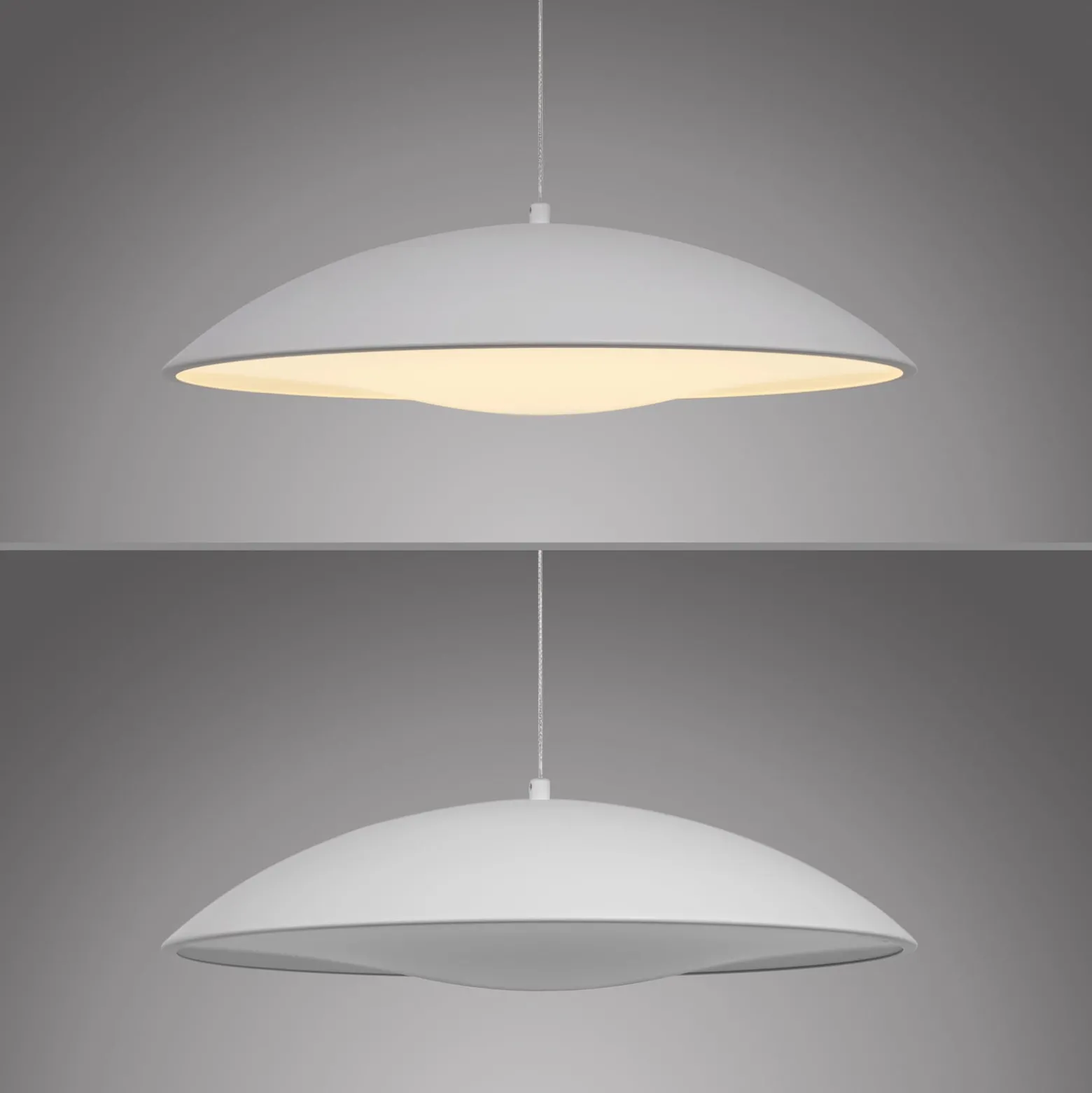 LED-riippuvalaisin LENTE, valkoinen, Ø 40 cm, metalli, Switchdim