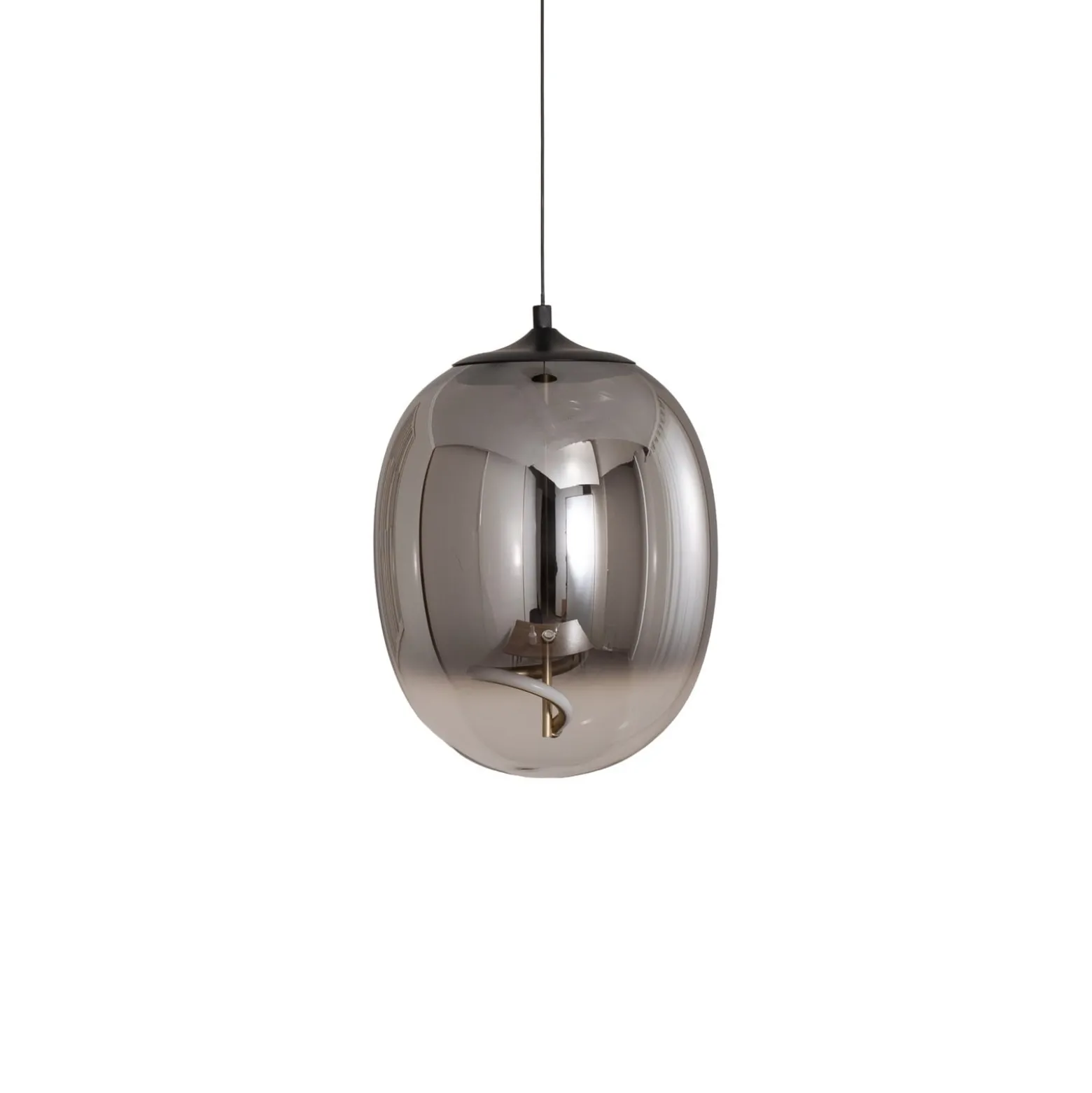 LED-riippuvalaisin Lilly, lasi, savunharmaa, Ø 28 cm, 4000 K
