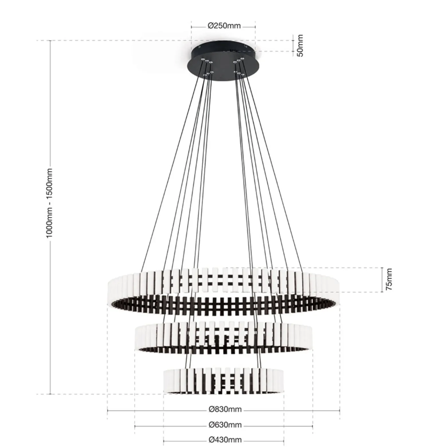 LED-riippuvalaisin Mansion, himmennettävä