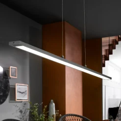 LED-riippuvalaisin Marlo, harmaa, pituus 120 cm, CCT, kosketusdimmeri