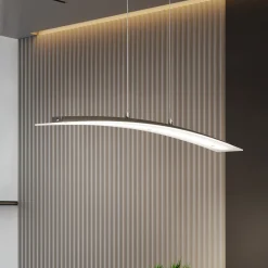 LED-riippuvalaisin Mavero, nikkeli, pituus 90 cm, CCT, kosketusdimmeri