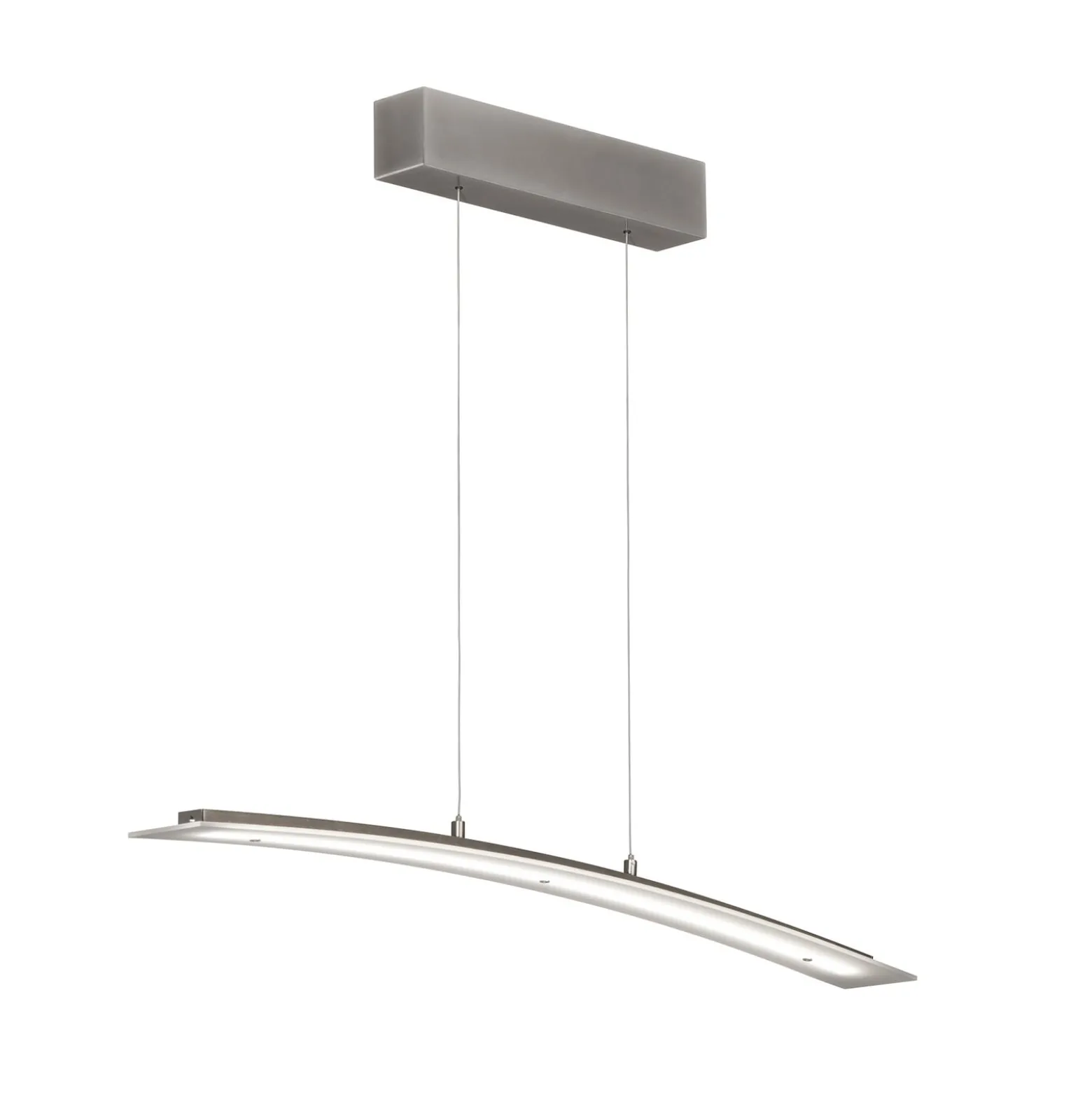 LED-riippuvalaisin Mavero, nikkeli, pituus 90 cm, CCT, kosketusdimmeri