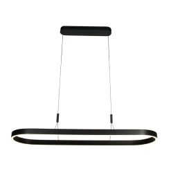 LED-riippuvalaisin Mykty, musta, pituus 120 cm, metalli, 2-lamppuinen.