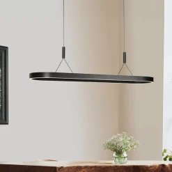 LED-riippuvalaisin Mykty, musta, pituus 120 cm, metalli, 2-lamppuinen.