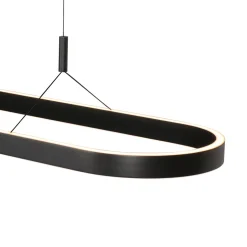 LED-riippuvalaisin Mykty, musta, pituus 120 cm, metalli, 2-lamppuinen.