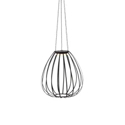 LED-riippuvalaisin Ovia, Ø 42 cm, musta, IP44, himmennettävä.