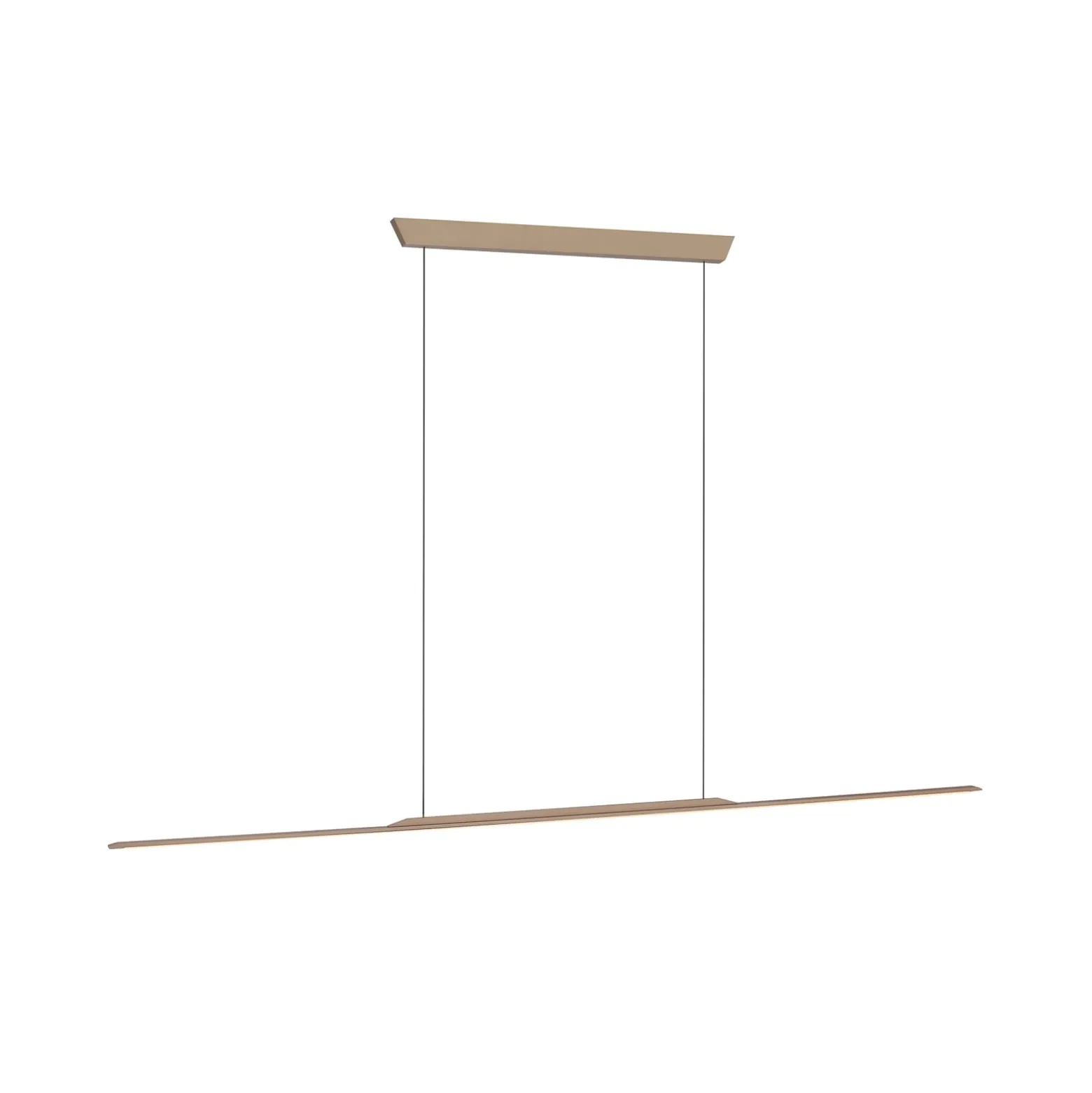 LED-riippuvalaisin PURE Surface, pronssi, 125 cm, alumiini, 3 000 K