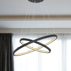 LED-riippuvalaisin Ralph, 2-lamppuinen, musta