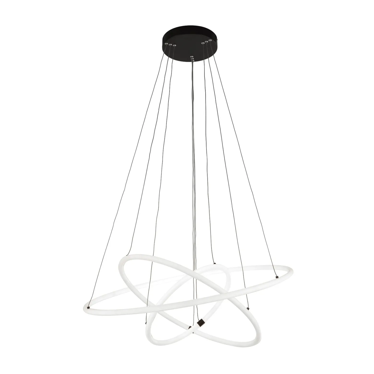 LED-riippuvalaisin Revolve, 3-valo, valkoinen, akryyli, himmennettävä