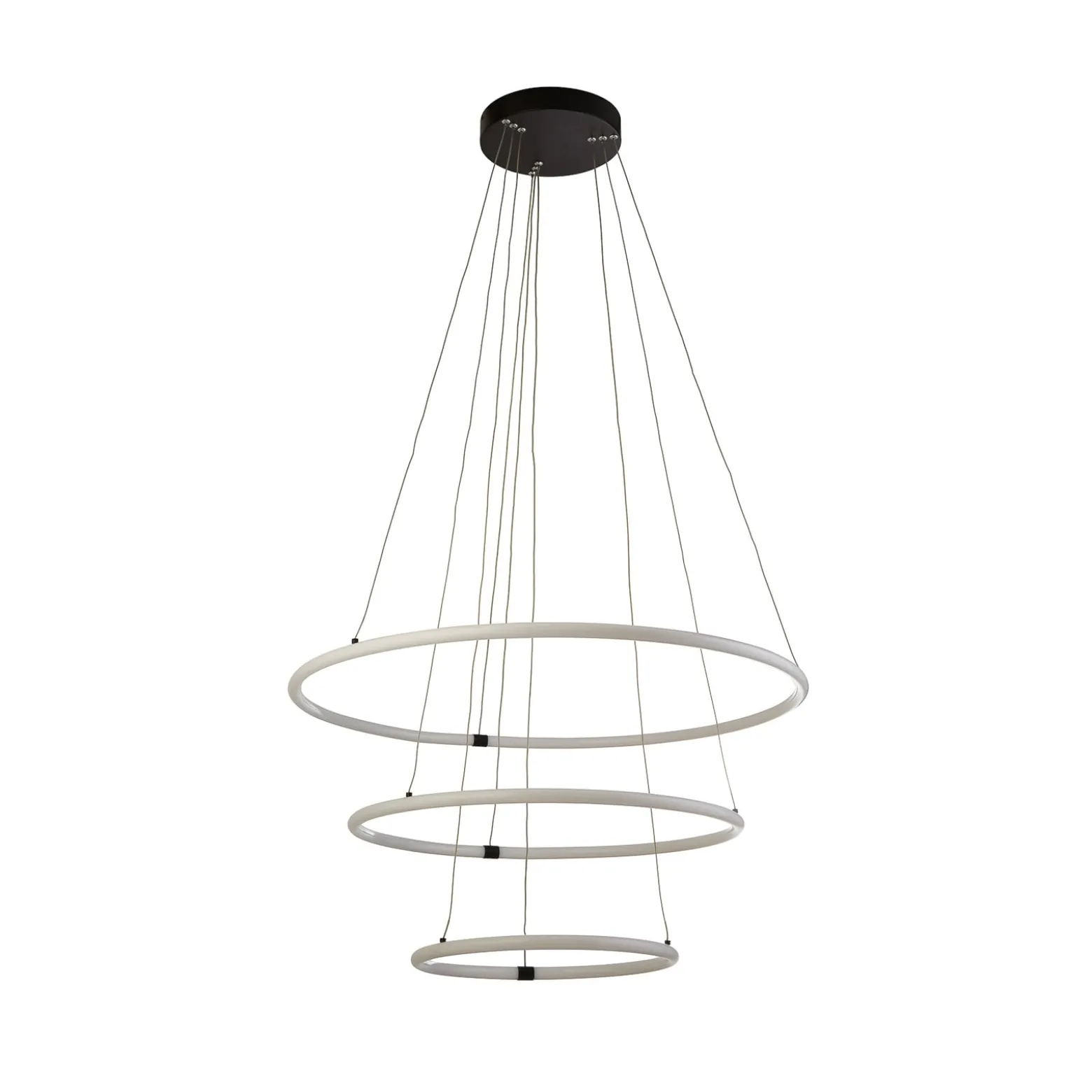 LED-riippuvalaisin Revolve, 3-valo, valkoinen, akryyli, himmennettävä