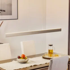 LED-riippuvalaisin Runa, nikkeli, pituus 132 cm