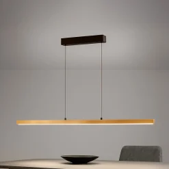 LED-riippuvalaisin Shine-Wood, pituus 141 cm, tammi/musta CCT