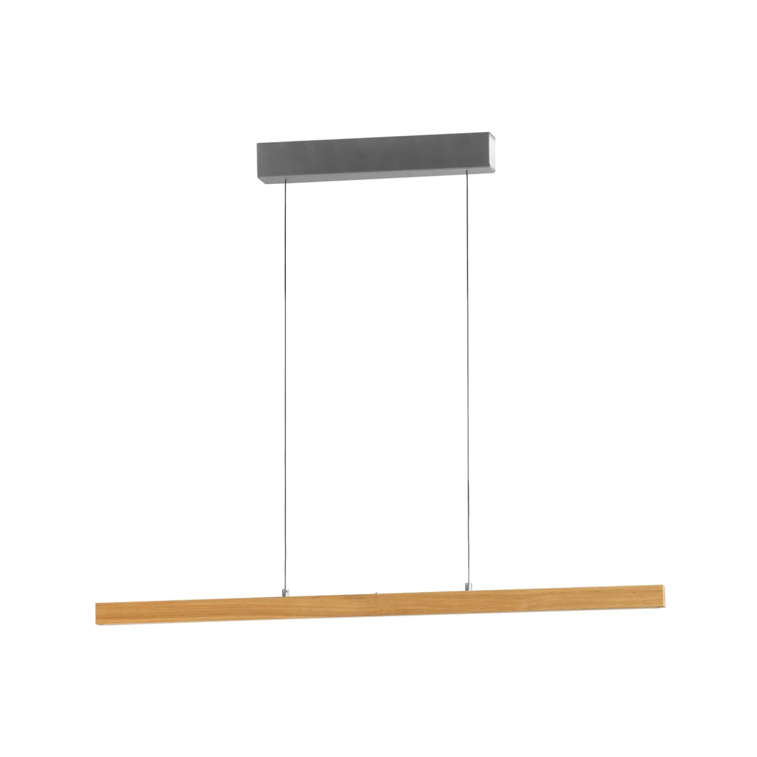 LED-riippuvalaisin Shine-Wood, pituus 105 cm, tammi/nikkelivärinen
