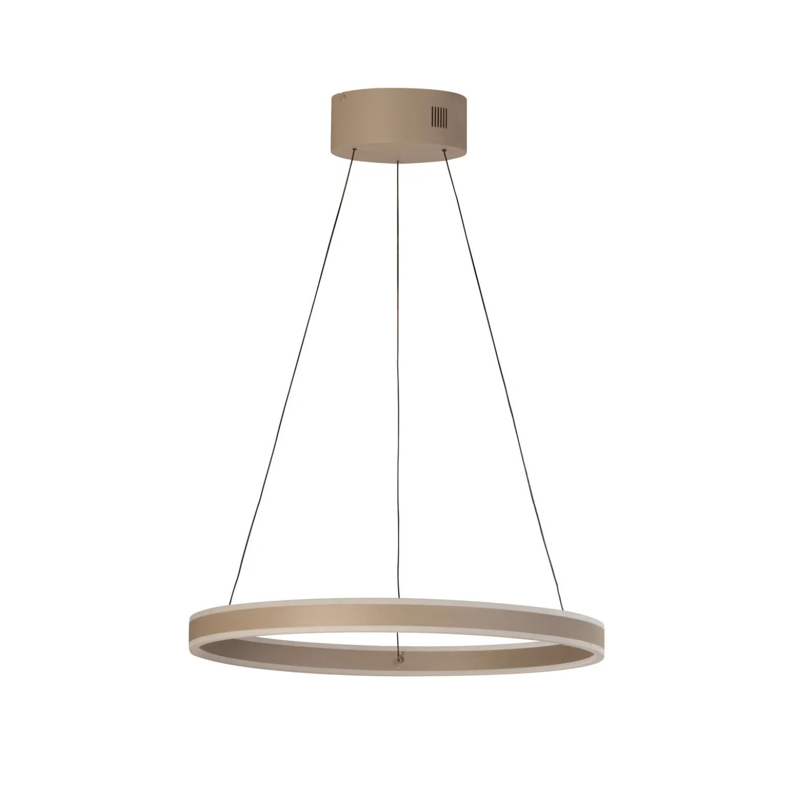 LED-riippuvalaisin Silvio, Ø 60 cm, greige, metalli, CCT