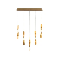 LED-riippuvalaisin Twist, 5-fl. Alumiinia, metallia, akryyliä,
