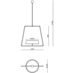 LED-riippuvalo Miram, akku, himmennys, keltainen