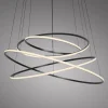 LED-riippuvalo PURE E-Flying Rings, mystic grey, Ø110cm, CCT